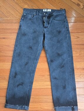 Christian Dior High-Rise Straight Jeans in Washed Black